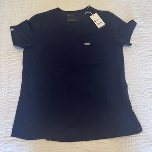 Figs Catarina Scrub Top Navy Blue Women’s Medium NWT